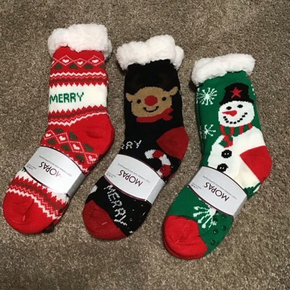 🆕New 3 pack Cozy Non-skid Slipper Socks